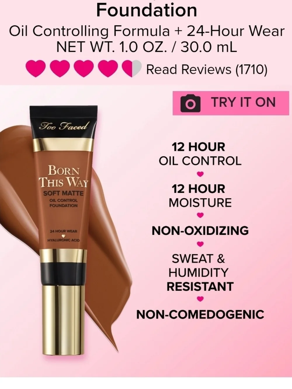 Too Faced Born This Way Soft Matte Foundation - Chestnut